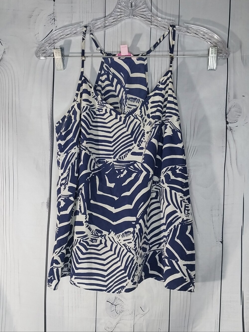 Lilly Pulitzer Oh Cabana Boy Print Silk Dusk Camisole ResortWear Coastal Top